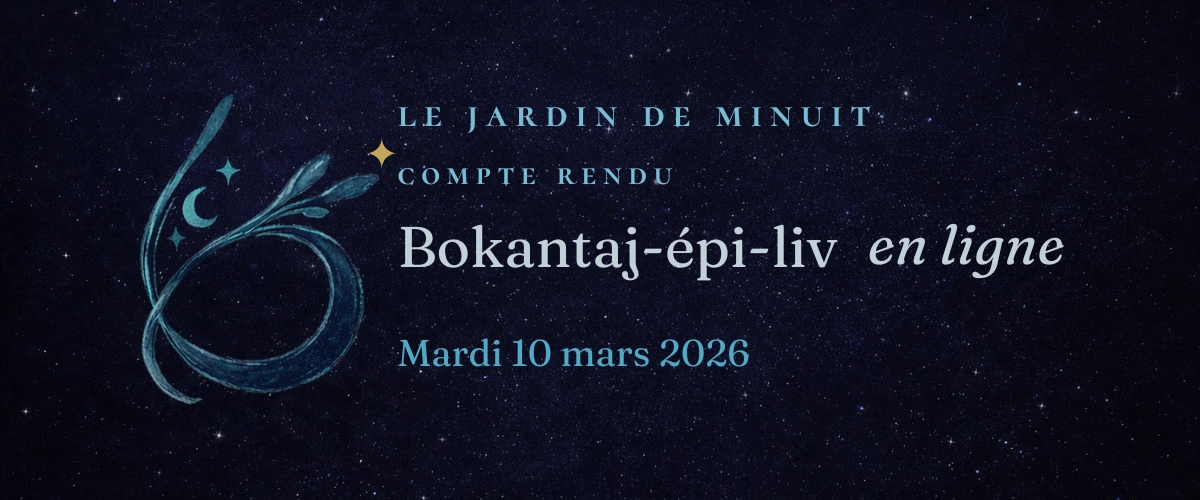 Compte rendu du Club de lecture en ligne du 10 mars 2026 du Jardin de Minuit